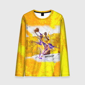 Мужской лонгслив 3D с принтом Kobe Bryant jump в Тюмени, 100% полиэстер | длинные рукава, круглый вырез горловины, полуприлегающий силуэт | Тематика изображения на принте: angeles | bryant | kobe | lakers | los | nba | баскетбольный | клуб