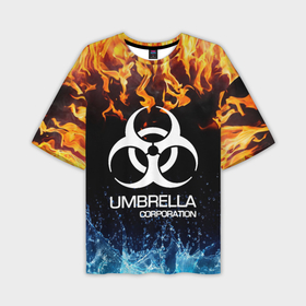 Мужская футболка oversize 3D с принтом Umbrella corporation ,  |  | biohazard | biohazard 7 | crocodile | fang | game | hand | monster | new umbrella | resident evil | resident evil 7 | umbrella | umbrella corp | umbrella corporation | zombie | обитель