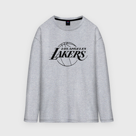 Мужской лонгслив oversize хлопок с принтом LA Lakers black logo ,  |  | america | basketball | kobe bryant | la | la lakers | lakers | los angeles lakers | nba | usa | баскетбол | кобе брайант | лос анджелес лейкерс | нба | сша
