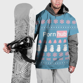 Накидка на куртку 3D с принтом Pornhub   christmas sweater , 100% полиэстер |  | Тематика изображения на принте: 
