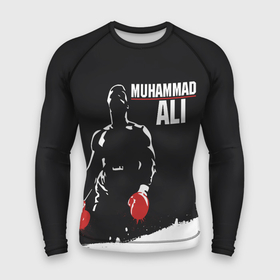Мужской рашгард 3D с принтом Muhammad Ali в Кировске,  |  | ali | muhammad ali | the greatest | али | бокс | мухамед али | мухаммед али