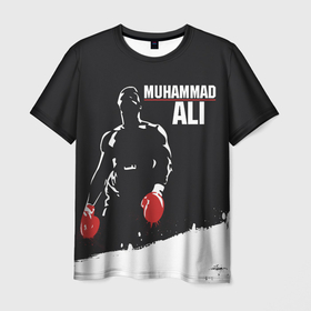 Мужская футболка 3D с принтом Muhammad Ali , 100% полиэфир | прямой крой, круглый вырез горловины, длина до линии бедер | ali | muhammad ali | the greatest | али | бокс | мухамед али | мухаммед али