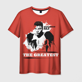 Мужская футболка 3D с принтом The Greatest , 100% полиэфир | прямой крой, круглый вырез горловины, длина до линии бедер | ali | muhammad ali | the greatest | али | бокс | мухамед али | мухаммед али
