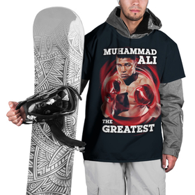 Накидка на куртку 3D с принтом Muhammad Ali , 100% полиэстер |  | ali | muhammad ali | the greatest | али | бокс | мухамед али | мухаммед али
