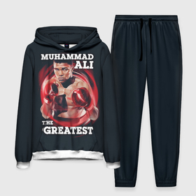 Мужской костюм 3D (с толстовкой) с принтом Muhammad Ali ,  |  | ali | muhammad ali | the greatest | али | бокс | мухамед али | мухаммед али