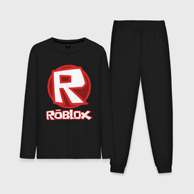 Мужская пижама с лонгсливом хлопок с принтом Roblox big logo в Белгороде,  |  | game | gamer | logo | minecraft | roblox | simulator | игра | конструктор | лого | майнкрафт | симулятор | строительство | фигура