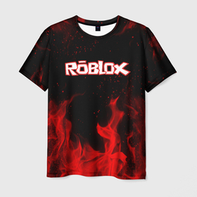 Мужская футболка 3D с принтом Roblox Роблокс в Тюмени, 100% полиэфир | прямой крой, круглый вырез горловины, длина до линии бедер | game | gamer | logo | minecraft | roblox | simulator | игра | конструктор | лого | майнкрафт | симулятор | строительство | фигура