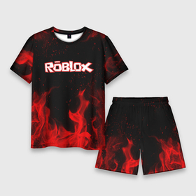 Мужской костюм с шортами 3D с принтом Roblox Роблокс ,  |  | game | gamer | logo | minecraft | roblox | simulator | игра | конструктор | лого | майнкрафт | симулятор | строительство | фигура