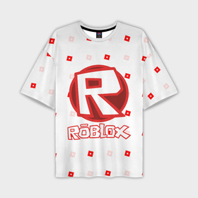 Мужская футболка oversize 3D с принтом Roblox pattern emblem в Петрозаводске,  |  | Тематика изображения на принте: 