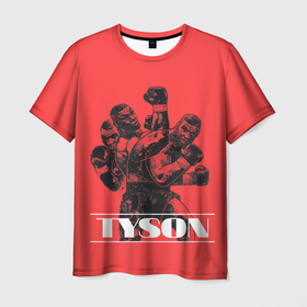 Мужская футболка 3D с принтом Tyson в Санкт-Петербурге, 100% полиэфир | прямой крой, круглый вырез горловины, длина до линии бедер | iron mike | iron mike tyson | mike tyson | бокс | железный майк | майк тайсон | таисон | тайсон