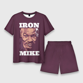 Мужской костюм с шортами 3D с принтом Mike Tyson в Кировске,  |  | iron mike | iron mike tyson | mike tyson | бокс | железный майк | майк тайсон | таисон | тайсон