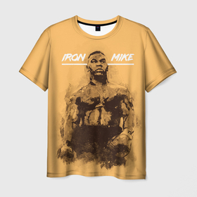 Мужская футболка 3D с принтом Iron Mike в Тюмени, 100% полиэфир | прямой крой, круглый вырез горловины, длина до линии бедер | iron mike | iron mike tyson | mike tyson | бокс | железный майк | майк тайсон | таисон | тайсон
