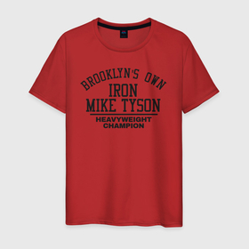 Мужская футболка хлопок с принтом Iron Mike Tyson в Санкт-Петербурге, 100% хлопок | прямой крой, круглый вырез горловины, длина до линии бедер, слегка спущенное плечо. | iron mike | iron mike tyson | mike tyson | бокс | железный майк | майк тайсон | таисон | тайсон