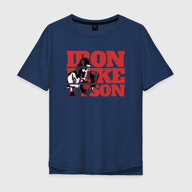 Мужская футболка хлопок Oversize с принтом Iron Mike , 100% хлопок | свободный крой, круглый ворот, “спинка” длиннее передней части | iron mike | iron mike tyson | mike tyson | бокс | железный майк | майк тайсон | таисон | тайсон