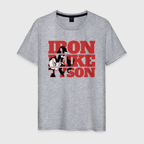 Мужская футболка хлопок с принтом Iron Mike в Тюмени, 100% хлопок | прямой крой, круглый вырез горловины, длина до линии бедер, слегка спущенное плечо. | iron mike | iron mike tyson | mike tyson | бокс | железный майк | майк тайсон | таисон | тайсон