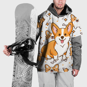 Накидка на куртку 3D с принтом Корги , 100% полиэстер |  | dog. корги | dogs | весёлые собачки | милые собачки | прикольные собачки | собаки | собачки