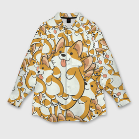 Мужская рубашка oversize 3D с принтом Корги в Курске,  |  | animal | corgi | dog | добрый | животное | животные | корги | пес | песик | собака | собачка | язык