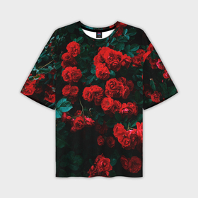 Мужская футболка oversize 3D с принтом Розы ,  |  | 8 марта | девушке | подарок | подруге | розы | цветы