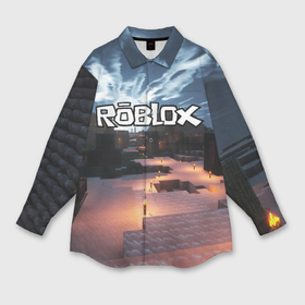 Мужская рубашка oversize 3D с принтом Roblox в Кировске,  |  | game | gamer | logo | roblox | игры | логотип | роблокс