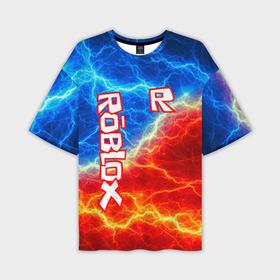 Мужская футболка oversize 3D с принтом Roblox ,  |  | game | gamer | logo | minecraft | roblox | simulator | игра | конструктор | лого | симулятор | строительство | фигура