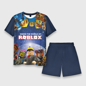 Мужской костюм с шортами 3D с принтом Roblox в Петрозаводске,  |  | roblox | игра | компьютерная игра | логотип | онлайн | онлайн игра | роблакс | роблокс