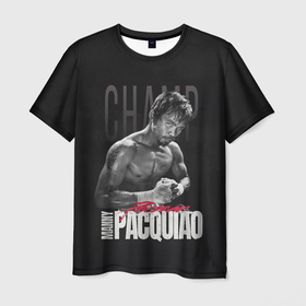 Мужская футболка 3D с принтом Manny Pacquiao в Белгороде, 100% полиэфир | прямой крой, круглый вырез горловины, длина до линии бедер | Тематика изображения на принте: manny pacquiao | pac man | pacquiao | бокс | мэнни пакьяо | пакьяо