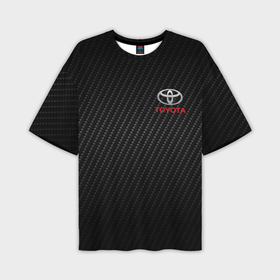 Мужская футболка oversize 3D с принтом Toyota Тоёта карбон в Курске,  |  | auto | sport | toyota | авто | автомобиль | автомобильные | бренд | марка | машины | спорт | тойота