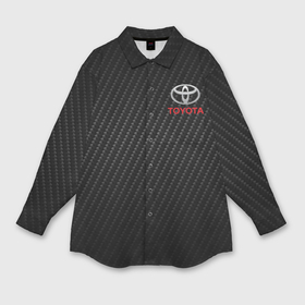 Мужская рубашка oversize 3D с принтом Toyota Тоёта карбон в Кировске,  |  | auto | sport | toyota | авто | автомобиль | автомобильные | бренд | марка | машины | спорт | тойота