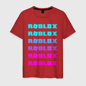 Мужская футболка хлопок с принтом Roblox , 100% хлопок | прямой крой, круглый вырез горловины, длина до линии бедер, слегка спущенное плечо. | game | gamer | logo | minecraft | roblox | simulator | supreme | игра | конструктор | лого | майнкрафт | персонажи | симулятор | строительство | супреме | суприм | суприме | фигура