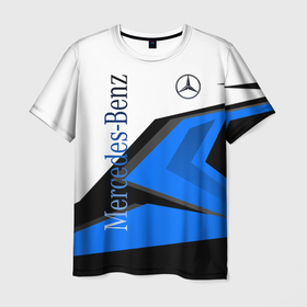 Мужская футболка 3D с принтом Mercedes Benz в Екатеринбурге, 100% полиэфир | прямой крой, круглый вырез горловины, длина до линии бедер | amg | benz | cars | drive | mercedes | supercars | амг | бенц | гелендваген | гонки | мерин | мерс | мерседес | обзор | скорость | форма