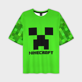 Мужская футболка oversize 3D с принтом Minecraft в Екатеринбурге,  |  | block | creeper | cube | minecraft | pixel | блок | геометрия | крафт | крипер | кубики | майнкрафт | пиксели
