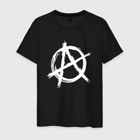 Светящаяся мужская футболка с принтом Анархия в Кировске,  |  | anarchy | riot | rock | анархия | бунт | знаки | музыка | панки | рок | символ