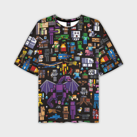 Мужская футболка oversize 3D с принтом Minecraft в Тюмени,  |  | block | creeper | cube | minecraft | pixel | блок | геометрия | крафт | крипер | кубики | майнкрафт | пиксели