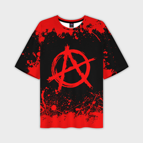 Мужская футболка oversize 3D с принтом Анархия anarchy ,  |  | Тематика изображения на принте: anarchy | riot | rock | анархия | бунт | знаки | музыка | панки | рок | символ