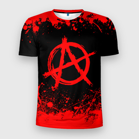Мужская футболка 3D Slim с принтом Анархия anarchy , 100% полиэстер с улучшенными характеристиками | приталенный силуэт, круглая горловина, широкие плечи, сужается к линии бедра | anarchy | riot | rock | анархия | бунт | знаки | музыка | панки | рок | символ