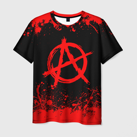 Мужская футболка 3D с принтом Анархия anarchy в Белгороде, 100% полиэфир | прямой крой, круглый вырез горловины, длина до линии бедер | anarchy | riot | rock | анархия | бунт | знаки | музыка | панки | рок | символ