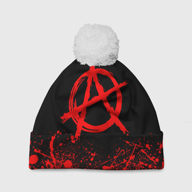 Шапка 3D c помпоном с принтом Анархия anarchy в Курске, 100% полиэстер | универсальный размер, печать по всей поверхности изделия | anarchy | riot | rock | анархия | бунт | знаки | музыка | панки | рок | символ