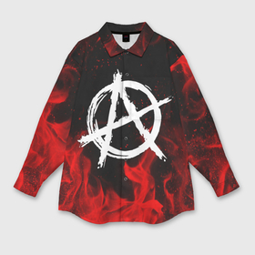 Мужская рубашка oversize 3D с принтом Анархия anarchy red fire ,  |  | anarchy | riot | rock | анархия | бунт | знаки | музыка | панки | рок | символ