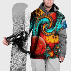 Накидка на куртку 3D с принтом Столкновение планет , 100% полиэстер |  | abstract | abstraction | color | fractal | geometry | paitnt | polygon | polygonal | psy | абстракция | геометрия | краски | неоновые | полигоны | психоделика | фрактал
