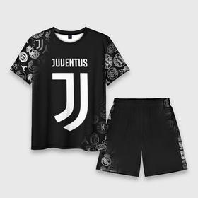 Мужской костюм с шортами 3D с принтом Juventus logo pattern в Курске,  |  | cr7 | fc juventus | football | juve | juventus | ronaldo | sport | роналдо | спорт | футбол | ювентус