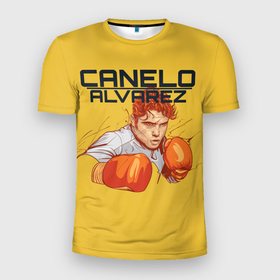 Мужская футболка 3D спортивная с принтом Canelo Alvarez в Петрозаводске, 100% полиэстер с улучшенными характеристиками | приталенный силуэт, круглая горловина, широкие плечи, сужается к линии бедра | 