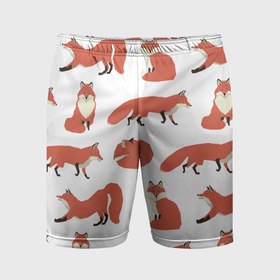 Мужские шорты спортивные с принтом Лисий хвост в Тюмени,  |  | арт | животные | лис | лисица | лисы | природа