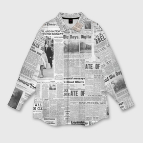 Мужская рубашка oversize 3D с принтом Газета Newspaper в Тюмени,  |  | america | americans | chicago | new york times | newspaper | newspapers | tribune | wahintgon post | американские | газета | газетная | газеты | из газет | модная | модный | сша | трибьют