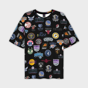 Мужская футболка oversize 3D с принтом NBA Pattern ,  |  | basketball | boston celtics | brooklyn nets | nba | new york knicks | philadel | toronto raptors | баскетбол | бостон селтикс | бруклин нетс | нба | нью йорк никс | спорт | торонто рэпторс | филадельфия 76ерс