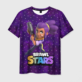 Мужская футболка 3D с принтом Brawl Stars    Шелли , 100% полиэфир | прямой крой, круглый вырез горловины, длина до линии бедер | brawl | brawl stars | brawlstars | brawl_stars | jessie | бравл | бравлстарс | ворон | джеси | шелли