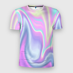 Мужская футболка 3D Slim с принтом Vaporwave в Курске, 100% полиэстер с улучшенными характеристиками | приталенный силуэт, круглая горловина, широкие плечи, сужается к линии бедра | abstraction | vaporwave | абстракция | узор