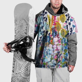 Накидка на куртку 3D с принтом Watercolor Flowers в Курске, 100% полиэстер |  | abstract | watercolor flowers | узоры | цветы