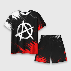 Мужской костюм с шортами 3D с принтом Анархия anarchy ,  |  | Тематика изображения на принте: anarchy | riot | rock | анархия | бунт | знаки | музыка | панки | рок | символ