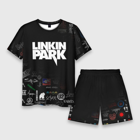 Мужской костюм с шортами 3D с принтом Linkin Park Линкин Парк ,  |  | chester bennington | linkin park | mike shinoda | альтернативный метал | альтернативный рок | линкин парк | майк шинода | ню метал | поп музыка | поп рок | рэп метал | рэп рок | электроник рок