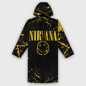 Мужской дождевик 3D с принтом Nirvana smile logo with yellow grunge в Курске,  |  | cobain | kurt donald cobain | nirvana | smile | альтернативный рок | гранж | дэйв грол | крист новоселич | курт кобейн | нирвана | смайл